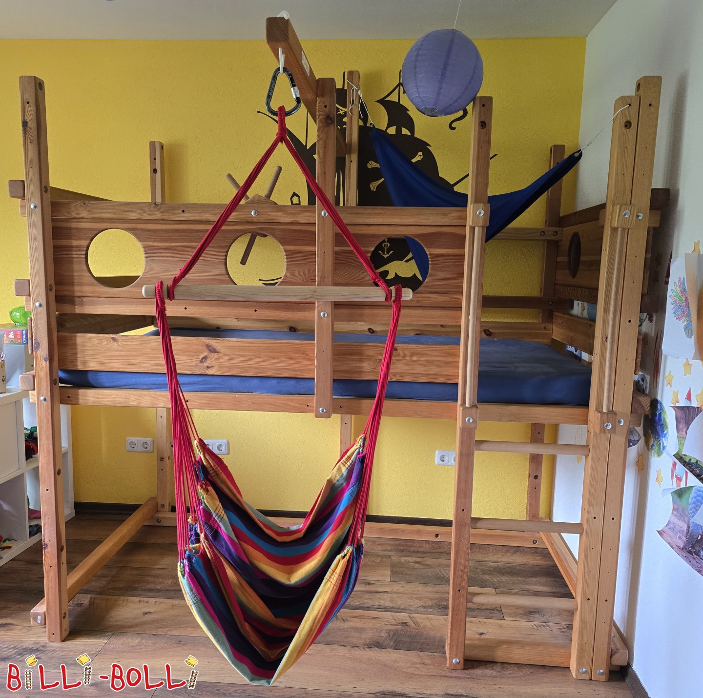 Ad 7130: Loft bed that grows with the child, mattress size 100 x 200 cm, oiled pine Loft bed that grows with the child, mattress size 100 x 200 cm, oiled pine (Category: Loft Bed Adjustable by Age pre-owned)