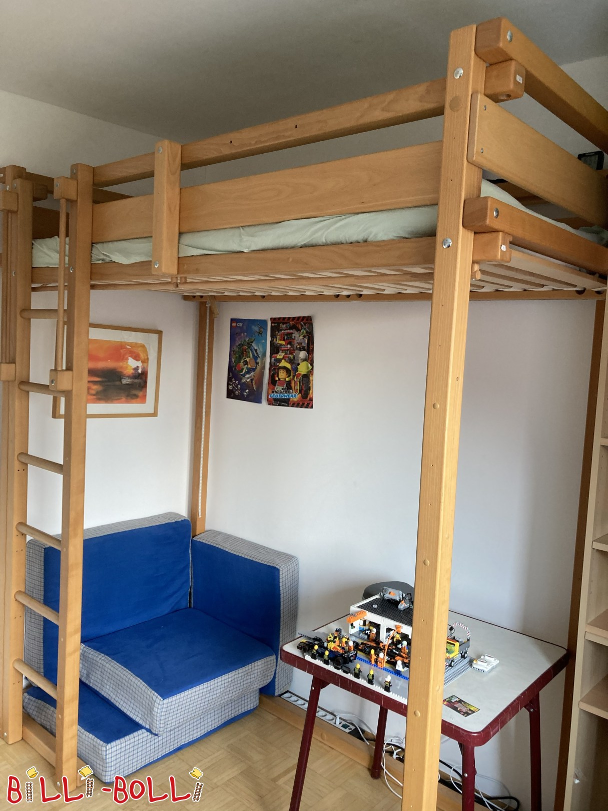 Ad 7092: Student loft bed, oiled beech in Munich Student loft bed, oiled beech in Munich (Category: Students’ Loft Bed pre-owned)