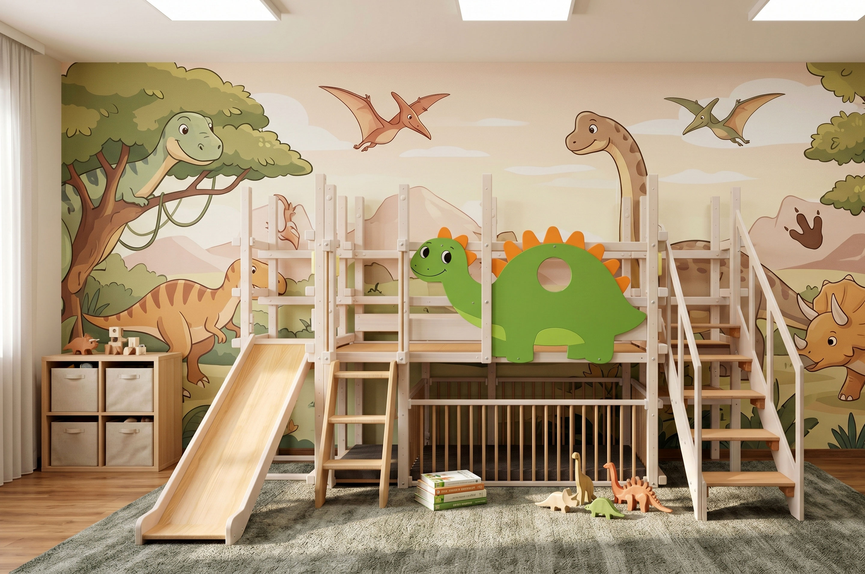 The dinosaur in the children's room The dinosaur in the children's room